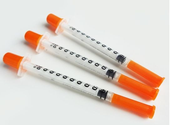 Praktyczna strzykaczka jednorazowa dla pacjentów z cukrzycą 0, 3 ml 0, 5 ml 1 ml Materiał plastikowy